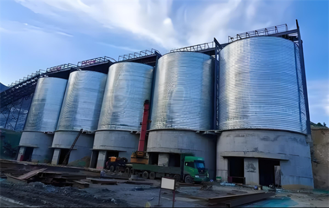 舒兰螺旋卷板仓施工现场